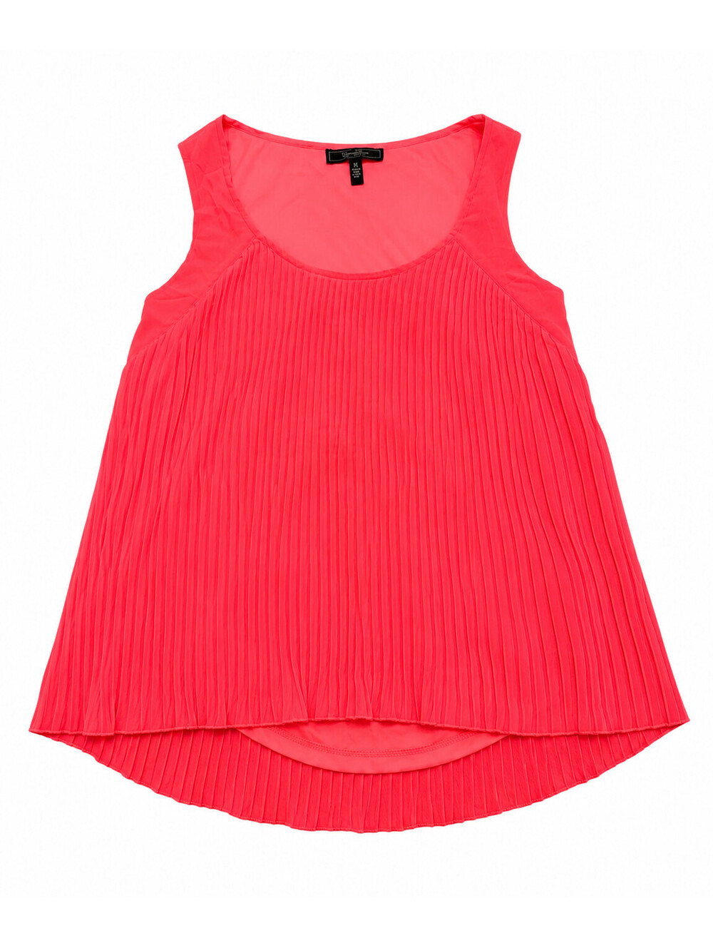 Jessica Simpson Red Atta Girl Pleated High-Low Tank Top Sleeveless Blouse Size M